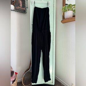 Talula Strapless Jumpsuit, Black, Size Small
